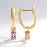 Orecchini in oro con Scapolite Porpora