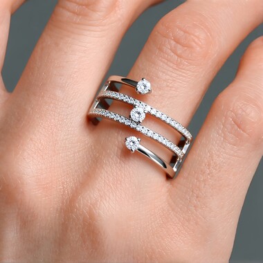Bague en or et Diamant SI2 (H)