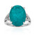Blue Green Quartz Silver Ring