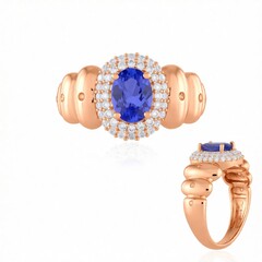 Anillo en plata con Tanzanita (de Melo Essence)