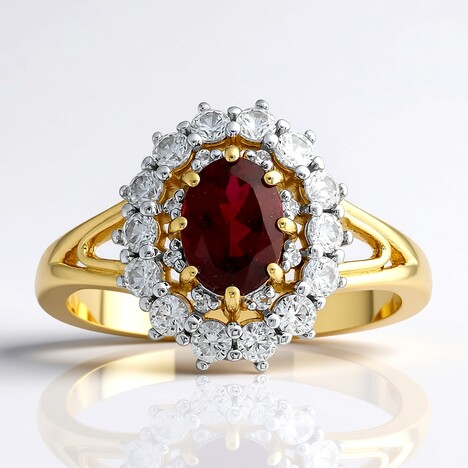 Anello in oro con Rubellite Brasiliana AAA