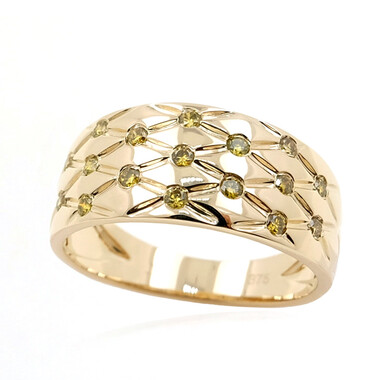 Gelber SI2 Brillant-Goldring