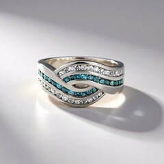 Anello in argento con Topazio Blu Londra