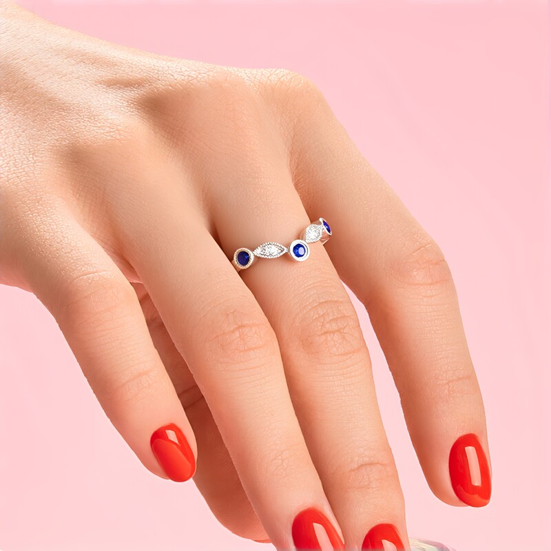 Blauer Ceylon-Saphir-Goldring (CIRARI)