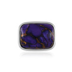 Zilveren hanger met een Purper kleurige mojave koper-turkoois (MONOSONO COLLECTION)