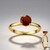 Anello in argento con Granato Mozambico