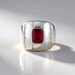 Anello in argento con Rubino del Madagascar (de Melo Essence)