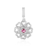 Nigerian Pink Tourmaline Silver Pendant