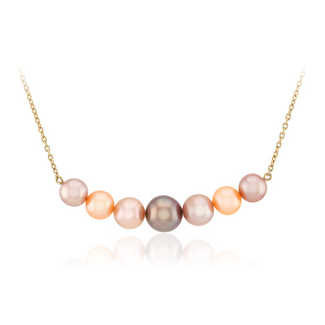 Collana in argento con Perla Ming Porpora (TPC)