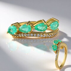 Anello in argento con Smeraldo Russo