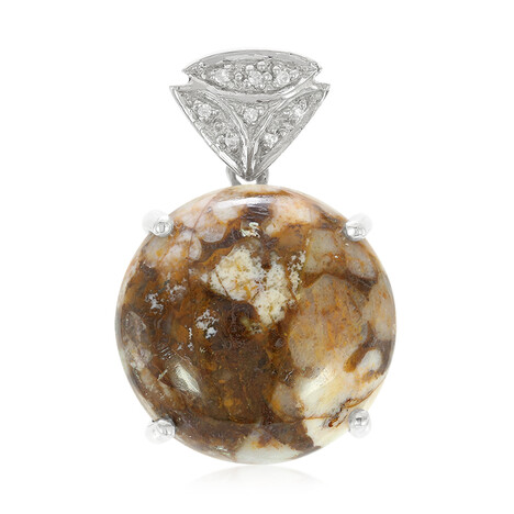 Dinosaurier-Quarz-Silberanhänger