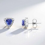 Boucles d'oreilles en or et Tanzanite AAA
