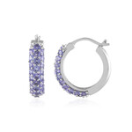 Boucles d'oreilles en argent et Tanzanite