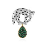 Spilla in argento con Smeraldo Zambia (Gems en Vogue)