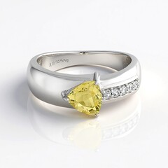 Anello in argento con Fluorite Gialla
