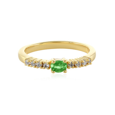 Anillo en plata con Tsavorita
