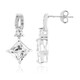 Boucles d'oreilles en argent et Topaze blanche