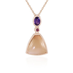 Collana in argento con Pietra di Luna Pesca