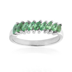 Bague en argent et Tsavorite de Tanzanie