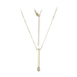 Zircon Silver Necklace (Adela Silber)