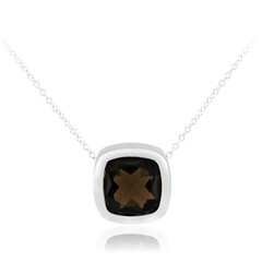 Collier en argent et Quartz fumé