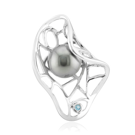 Colgante en plata con Perla cultivada de Tahití (TPC)