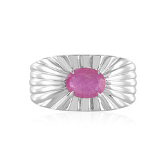 Pinkfarbener Madagaskar-Saphir-Silberring (de Melo)