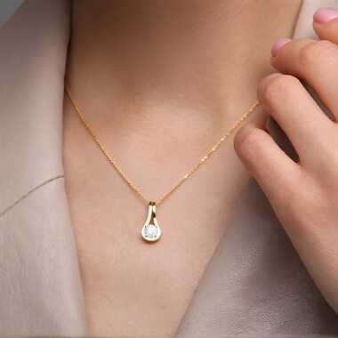 Pendentif en or et Diamant SI1 (G) (Annette)