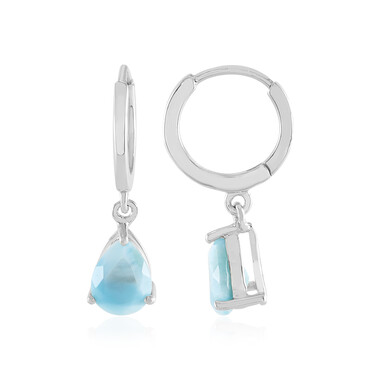Larimar-Silberohrringe