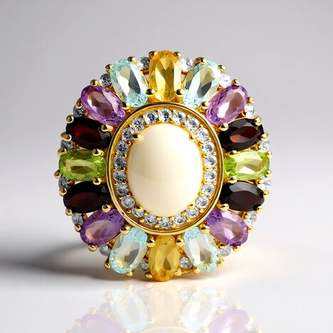Anello in argento con Opale di Welo