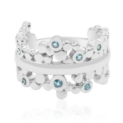 Anello in argento con Topazio Blu Londra
