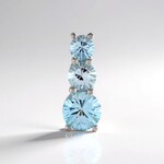 Ciondolo in argento con Topazio Blu Cielo (MONOSONO COLLECTION)