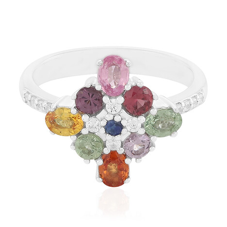 Fancy Sapphire Silver Ring