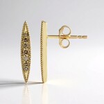Orecchini in oro con Diamante Champagne I2 (de Melo Gold)