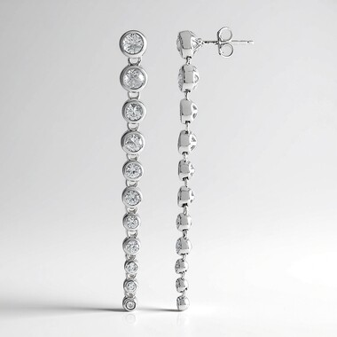 Pendientes en plata con Zircón (de Melo)