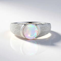 Anello in argento con Opale di Welo AAA (de Melo)