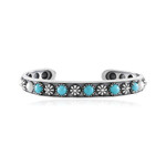 Sleeping Beauty Turquoise Silver Bangle (Desert Chic)