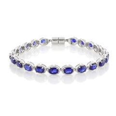 Madagascar Blue Sapphire Silver Bracelet