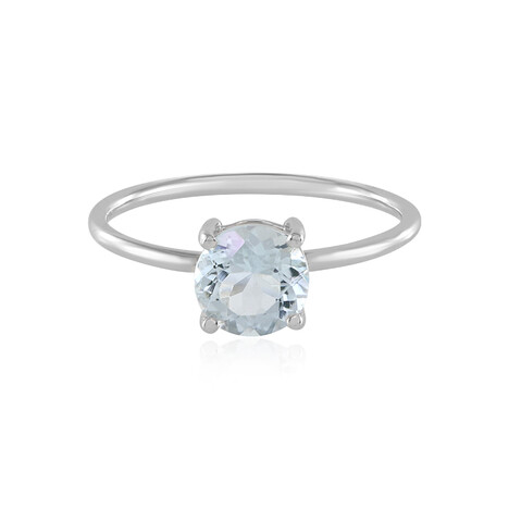 Aquamarine Platinum Ring
