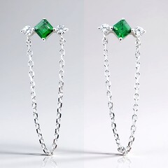Orecchini in argento con Tsavorite della Tanzania