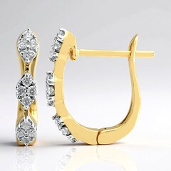 Orecchini in oro con Diamante SI1 (G) (Annette)