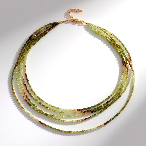 Collana in argento con Grossularia