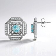 Pendientes en plata con Zircón de Ratanak Kirí