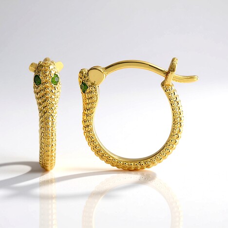 Orecchini in argento con Diopside Russo