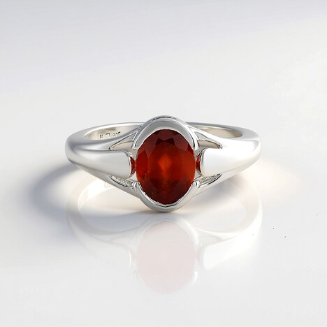 Anello in argento con Granato Essonite