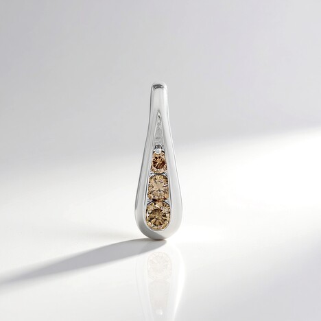 Ciondolo in argento con Diamante Champagne I2 (de Melo)