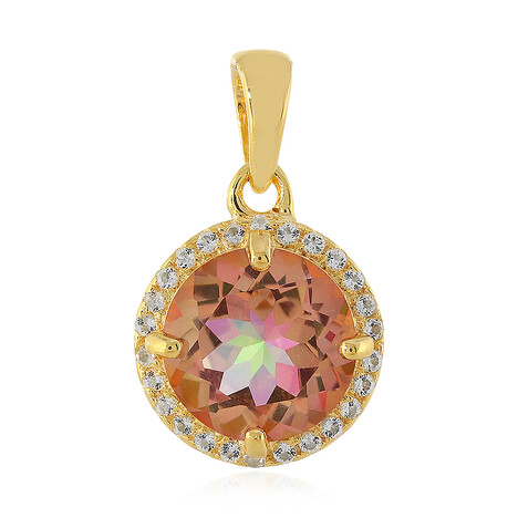 Ciondolo in argento con Topazio Mistico Pesca