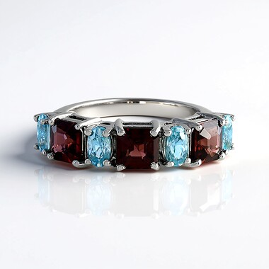 Pink Zircon Silver Ring