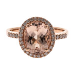 Anillo en oro con Morganita AAA