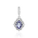 Unheated Tanzanite Silver Pendant